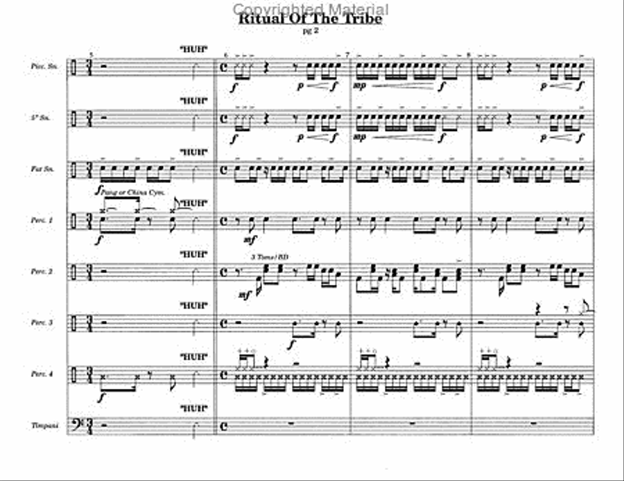 Ritual Of The Tribe Ritual Of The Tribe Percussion Ensemble scores gallery preview page 3