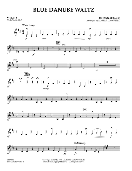 Blue Danube Waltz - Violin 3 (Viola Treble Clef)