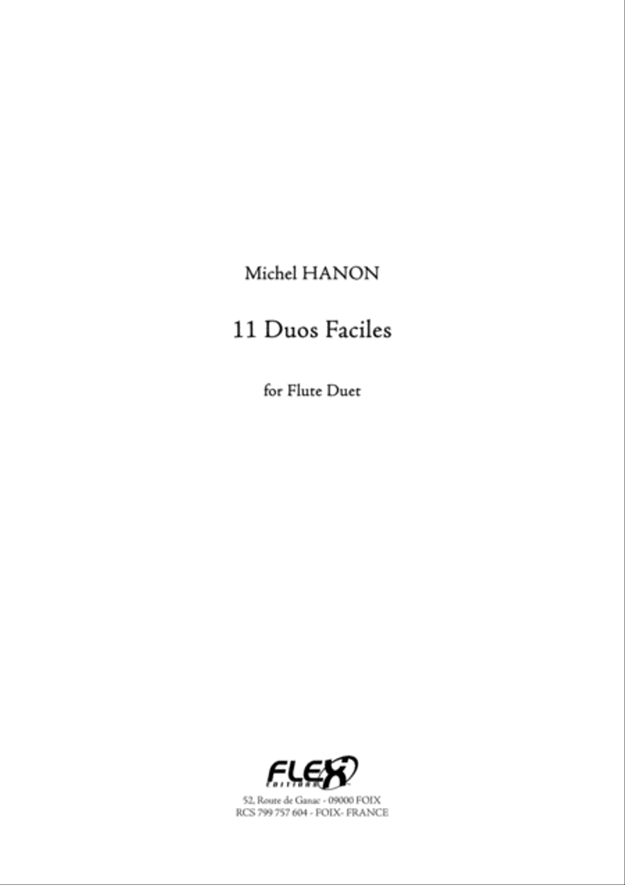 11 Easy Duets Flute Duet scores gallery preview page 1
