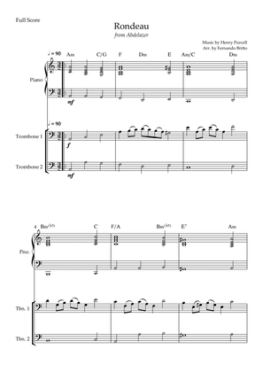 Rondeau (from Abdelazer) for Trombone Duo and Piano Accompaniment with Chords