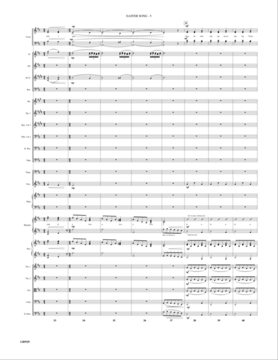 Easter Song - Score Choir scores gallery preview page 5