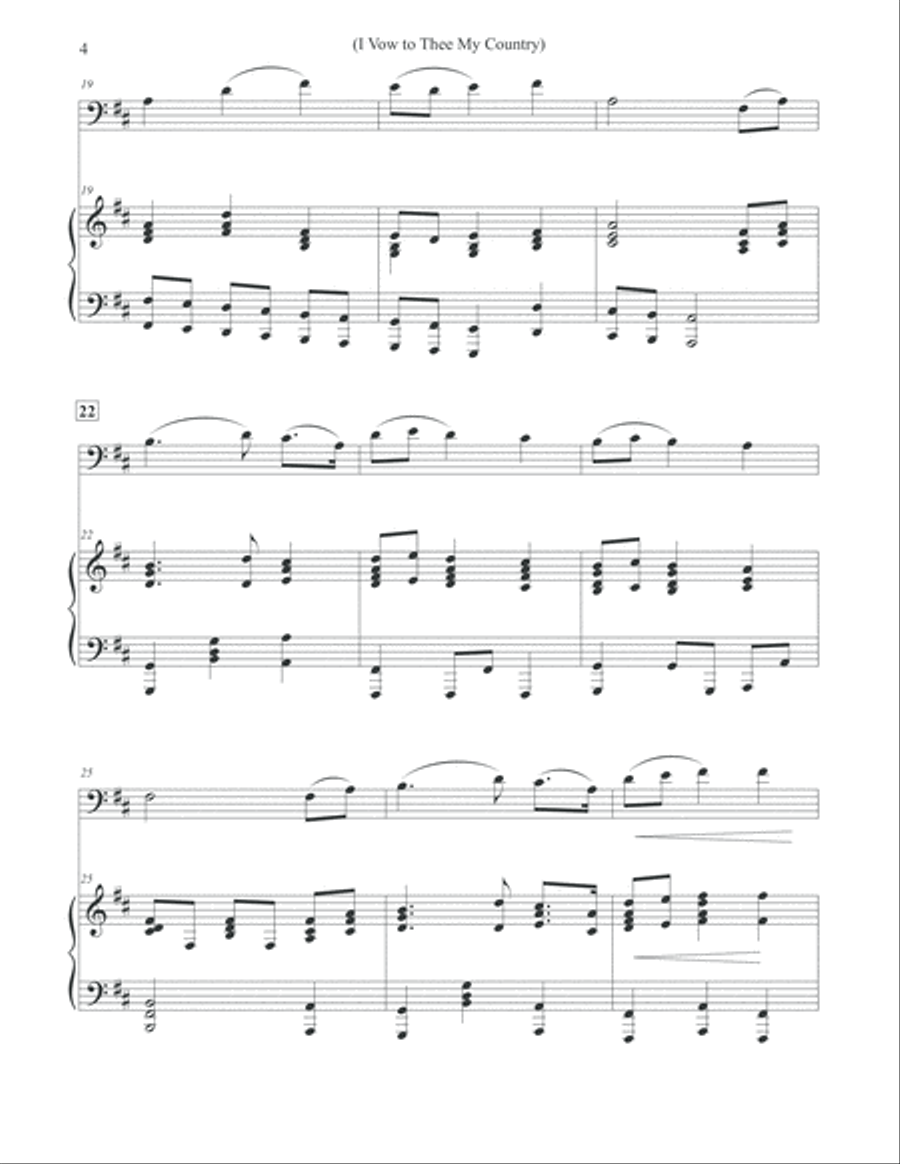 I Vow to Thee My Country - Cello & Piano Piano scores gallery preview page 4
