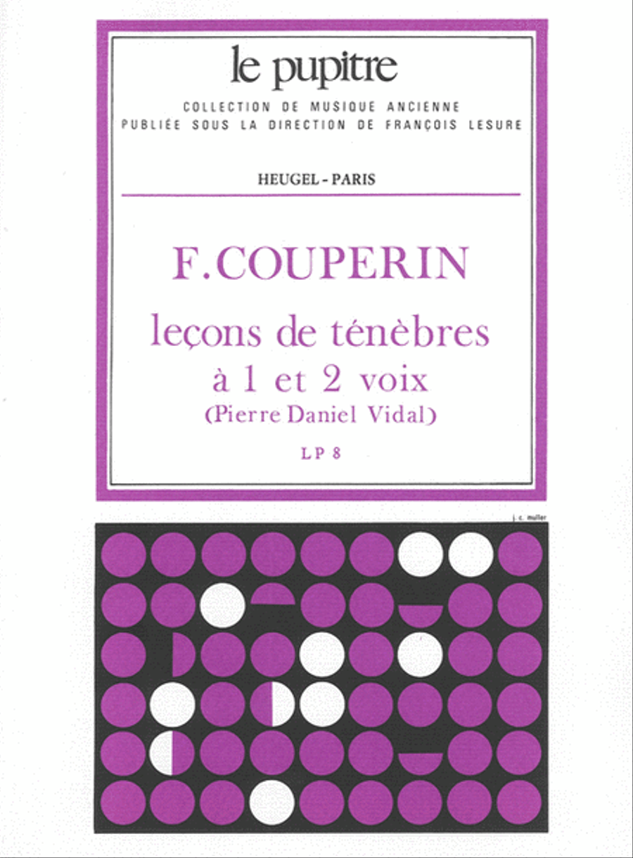 Leçons De Ténèbres À 1 Et 2 Voix