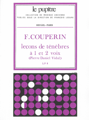 Book cover for Leçons De Ténèbres À 1 Et 2 Voix