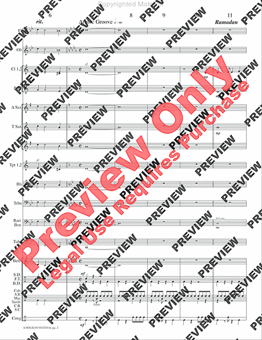 A Holiday Festival Concert Band scores gallery preview page 5