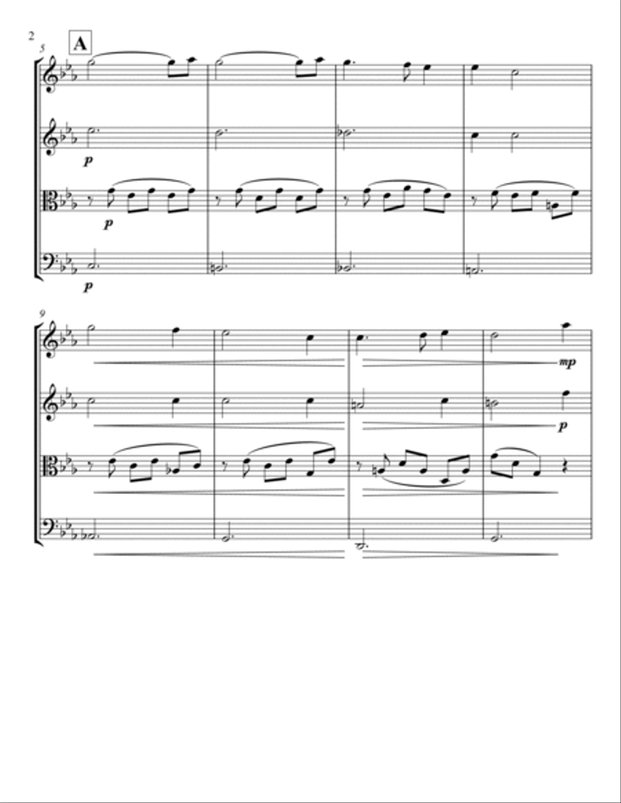 Hushabye Mountain String Quartet scores gallery preview page 2