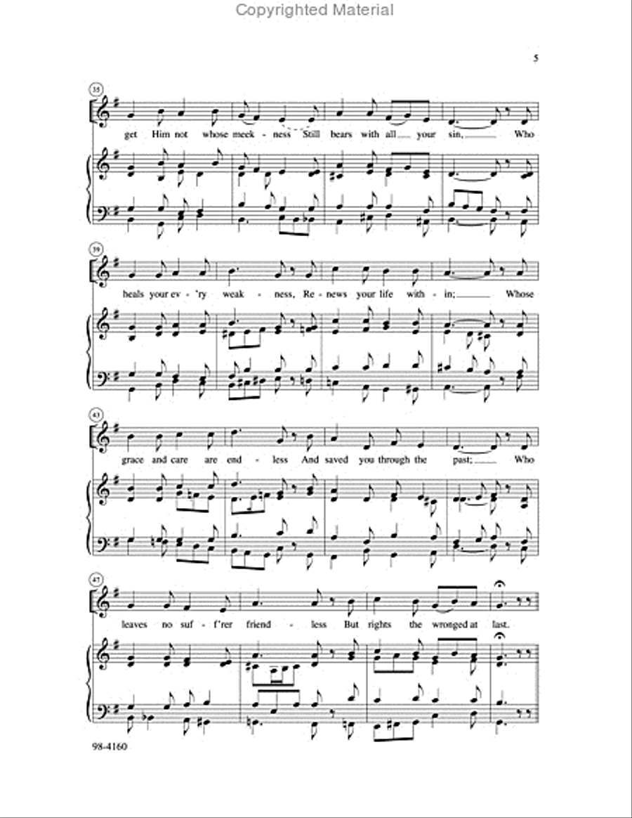 My Soul, Now Praise Your Maker 4-Part scores gallery preview page 3
