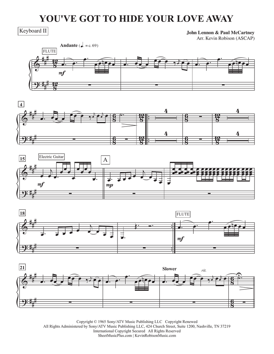 You've Got To Hide Your Love Away Small Ensemble scores gallery preview page 1