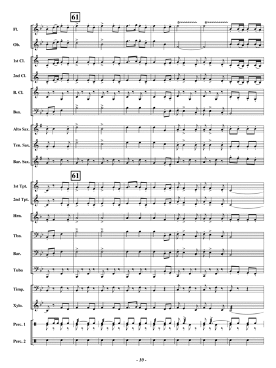 U. S. Field Artillery Concert Band scores gallery preview page 9