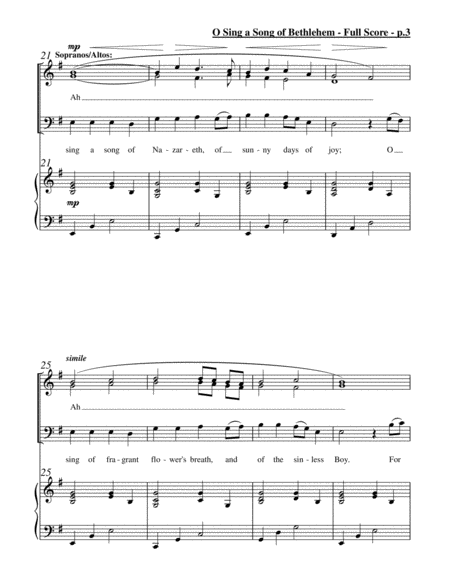O Sing a Song of Bethlehem (SATB) image number null