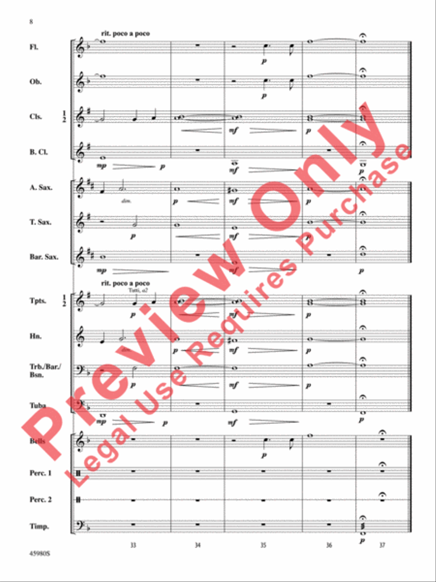 Tribute for Band Concert Band scores gallery preview page 9