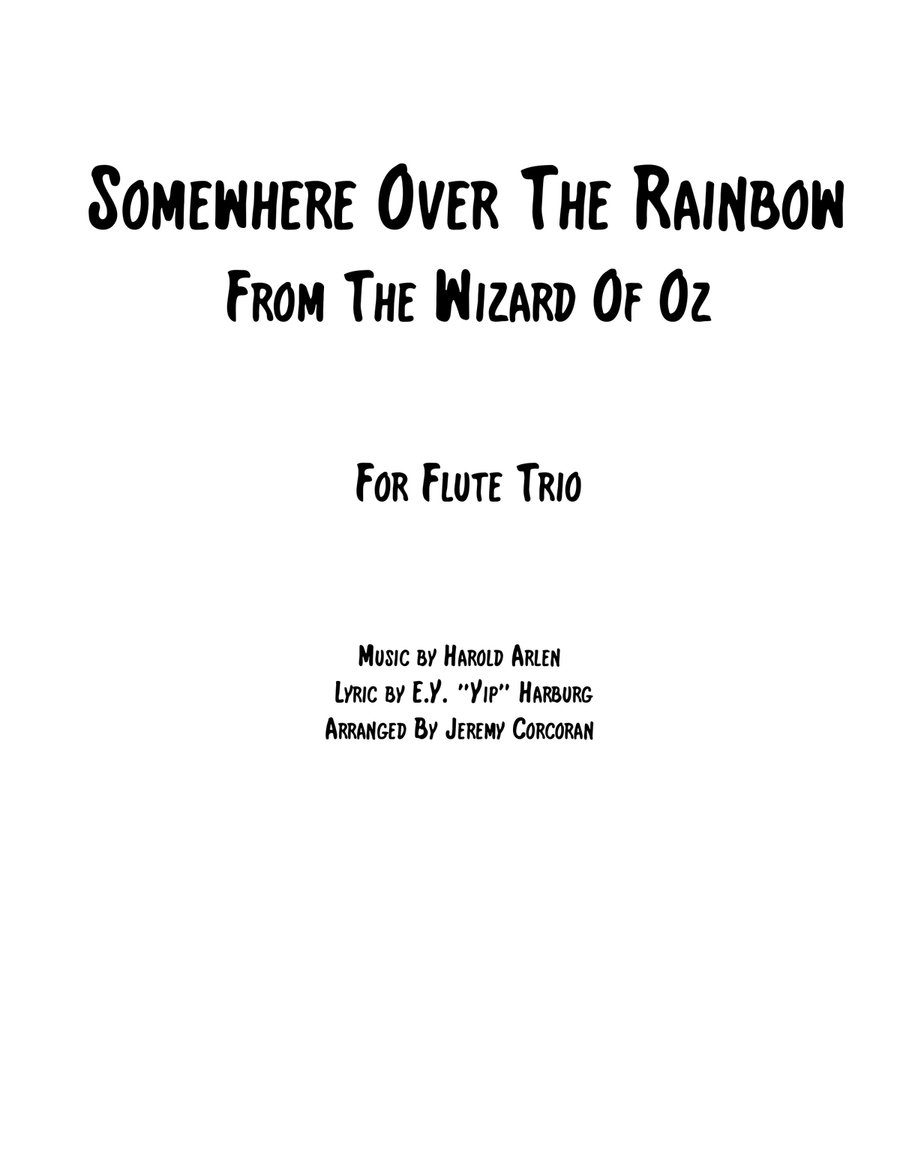 Over The Rainbow (from The Wizard Of Oz) Woodwind Trio scores gallery preview page 1