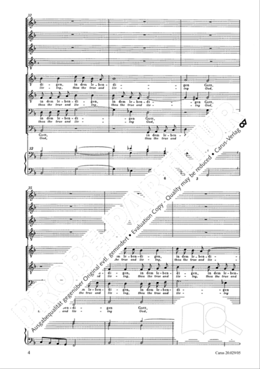 How beautiful is thy dwelling place (Wie lieblich sind deine Wohnungen) Men's Choir scores gallery preview page 7