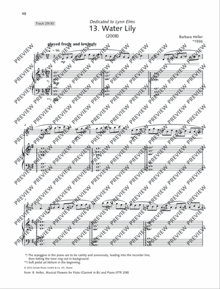 Water Lily Soprano Recorder scores gallery preview page 2