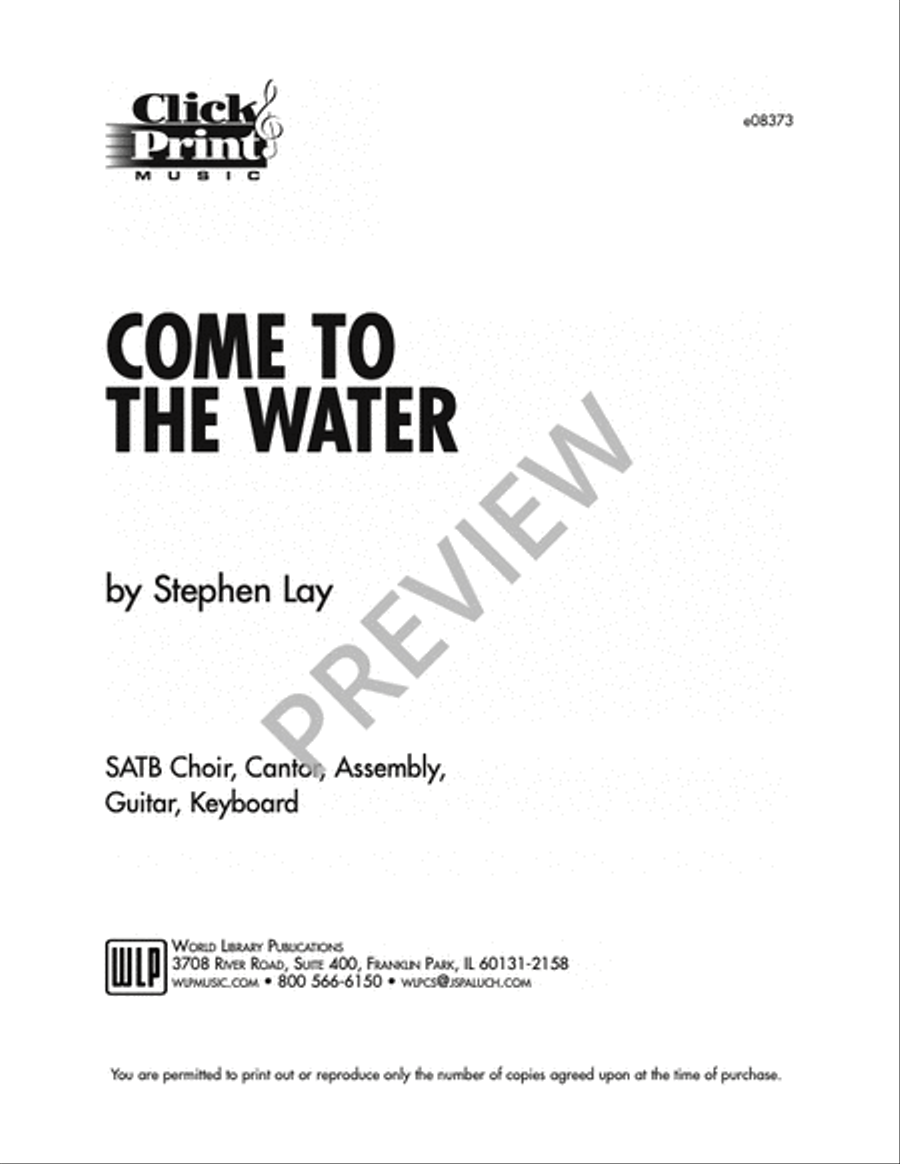 Come to the Water Come to the Water 4-Part scores gallery preview page 4