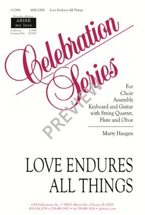 Book cover for Love Endures All Things