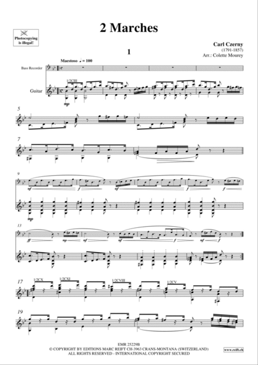 2 Marches Bass Recorder scores gallery preview page 6