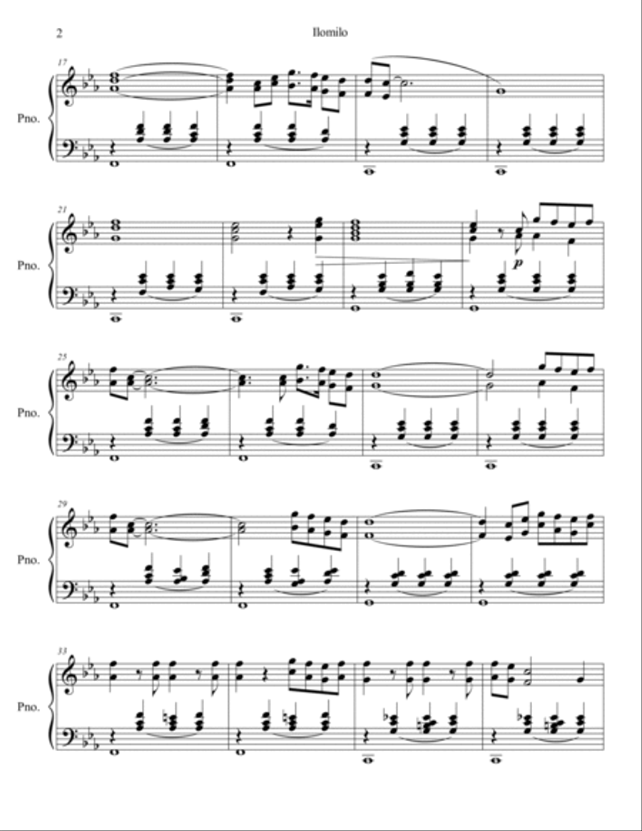 Ilomilo Piano Solo scores gallery preview page 3