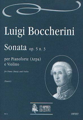 Book cover for Sonata Op. 5 No. 3 for Piano (Harp) and Violin
