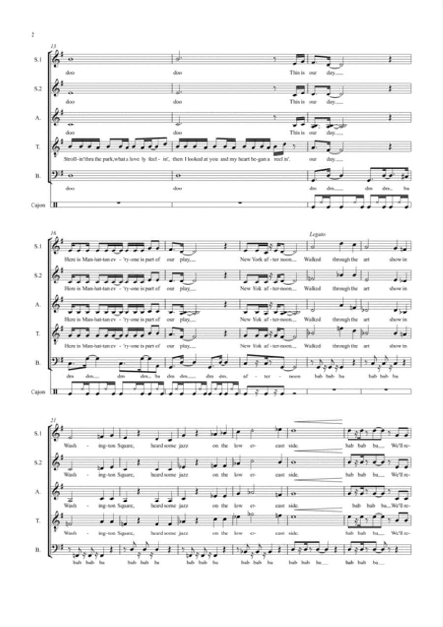 New York Afternoon Divisi scores gallery preview page 2