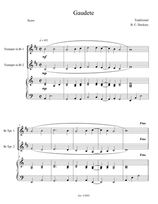 Gaudete (Trumpet Duet with Piano Accompaniment)