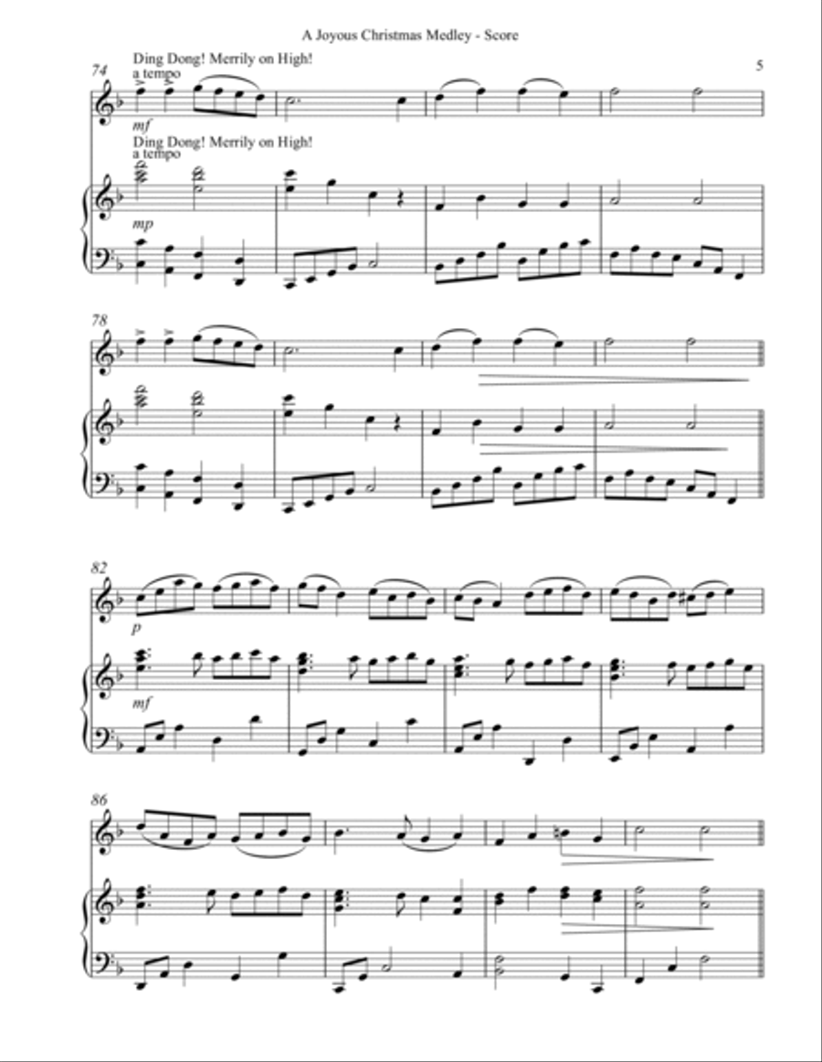 A Joyous Christmas Medley, Duet for Oboe & Harp image number null