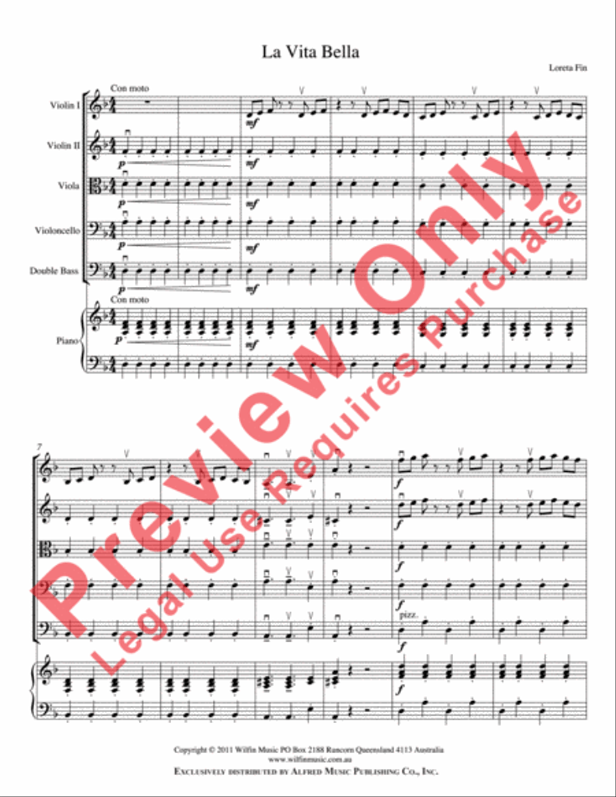 La Vita Bella La Vita Bella String Orchestra scores gallery preview page 4