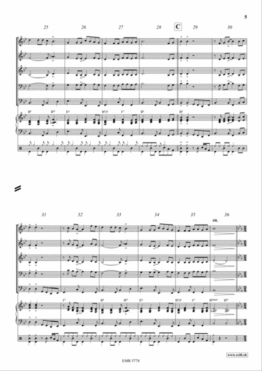 Shell' Be Coming Round The Mountain Concert Band scores gallery preview page 6