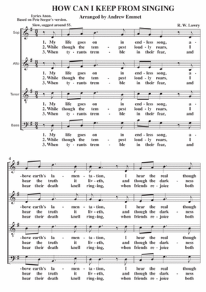 How Can I Keep From Singing A Cappella SATB V2
