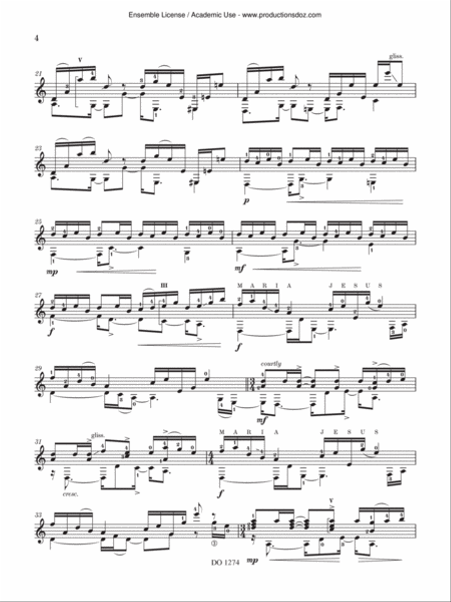David's Portrait David's Portrait Classical Guitar scores gallery preview page 4