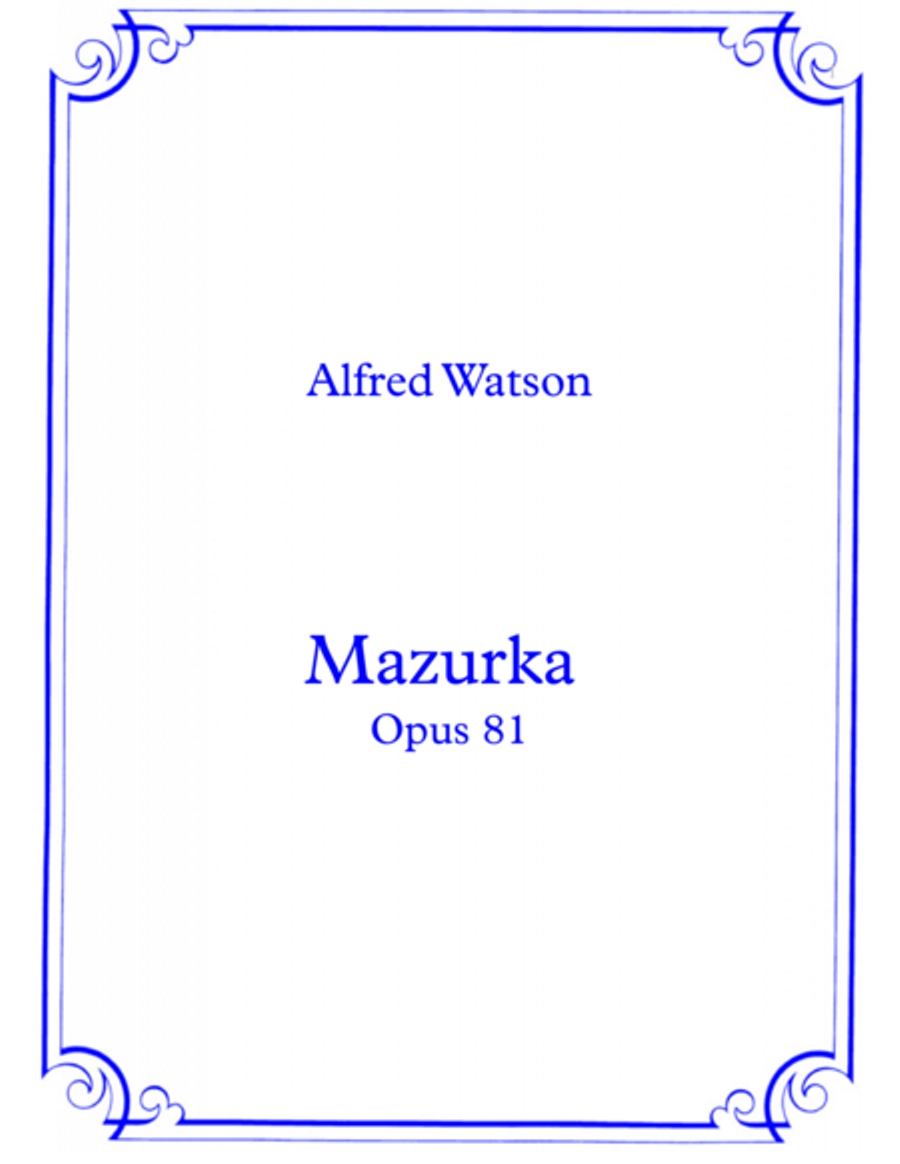 Mazurka Opus 81 Mazurka Opus 81 Piano Solo scores gallery preview page 1