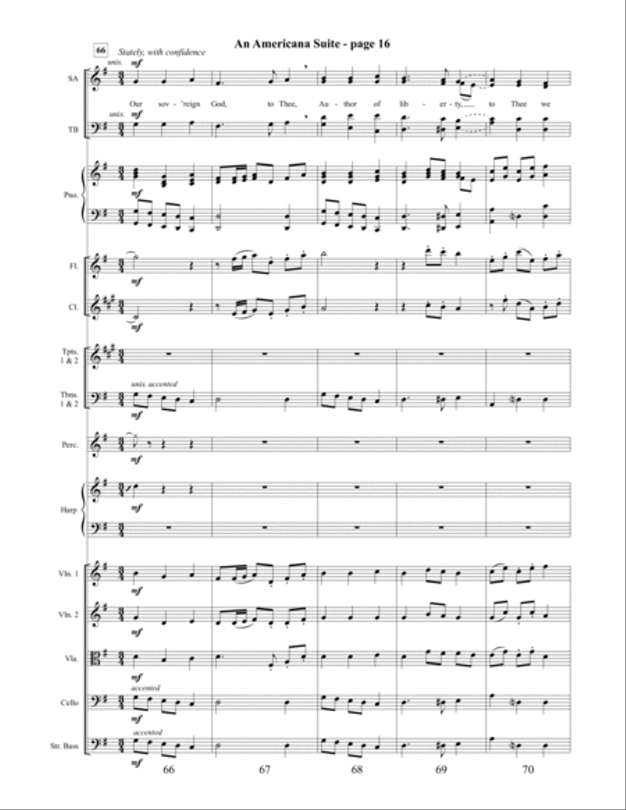 An Americana Suite 4-Part scores gallery preview page 17