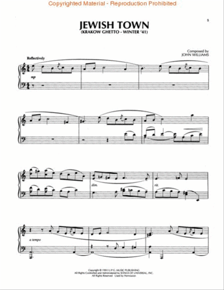 Schindler's List Piano Solo scores gallery preview page 2