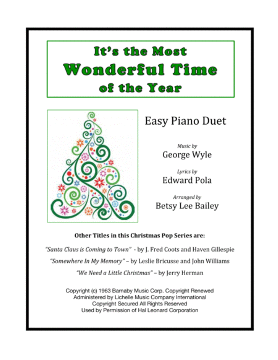 The Most Wonderful Time Of The Year The Most Wonderful Time Of The Year Piano Method scores gallery preview page 1