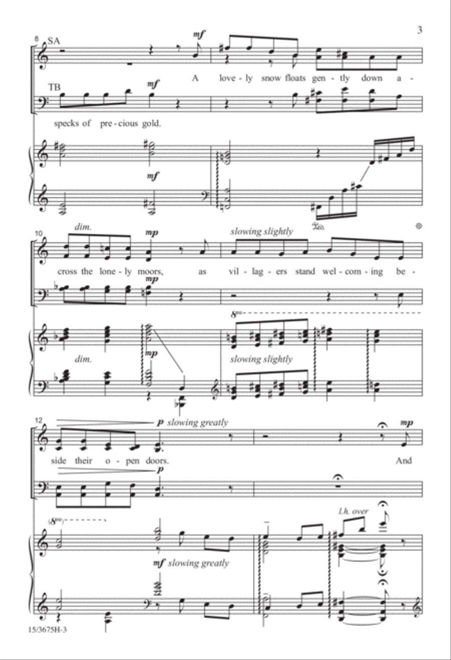 Three Winter Carols 4-Part scores gallery preview page 3