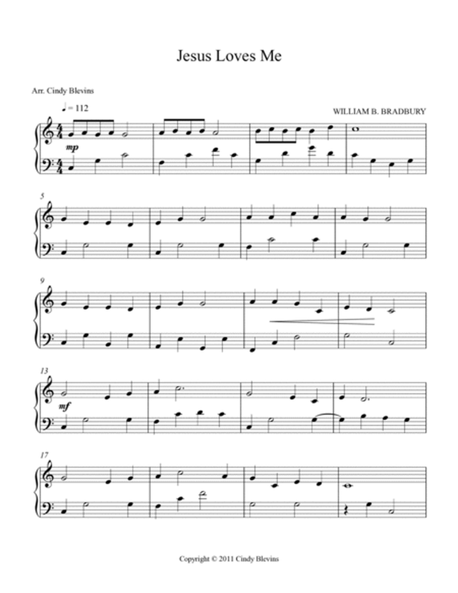 Jesus Loves Me, for Piano Solo image number null