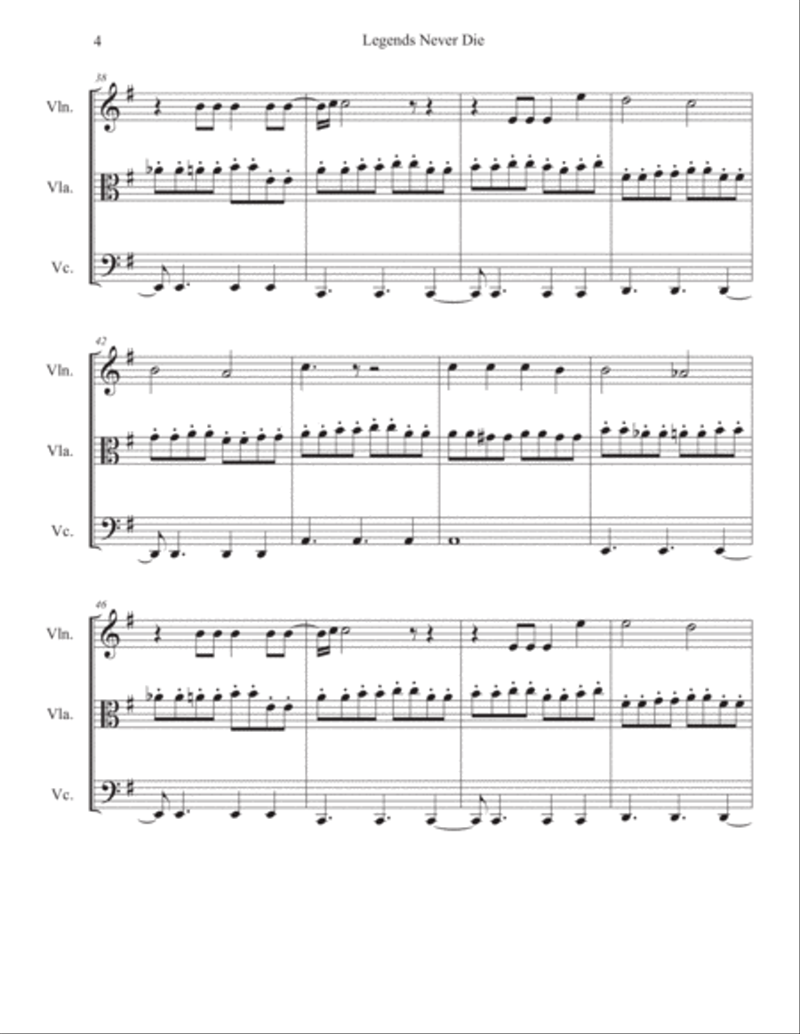 Legends Never Die String Trio scores gallery preview page 4