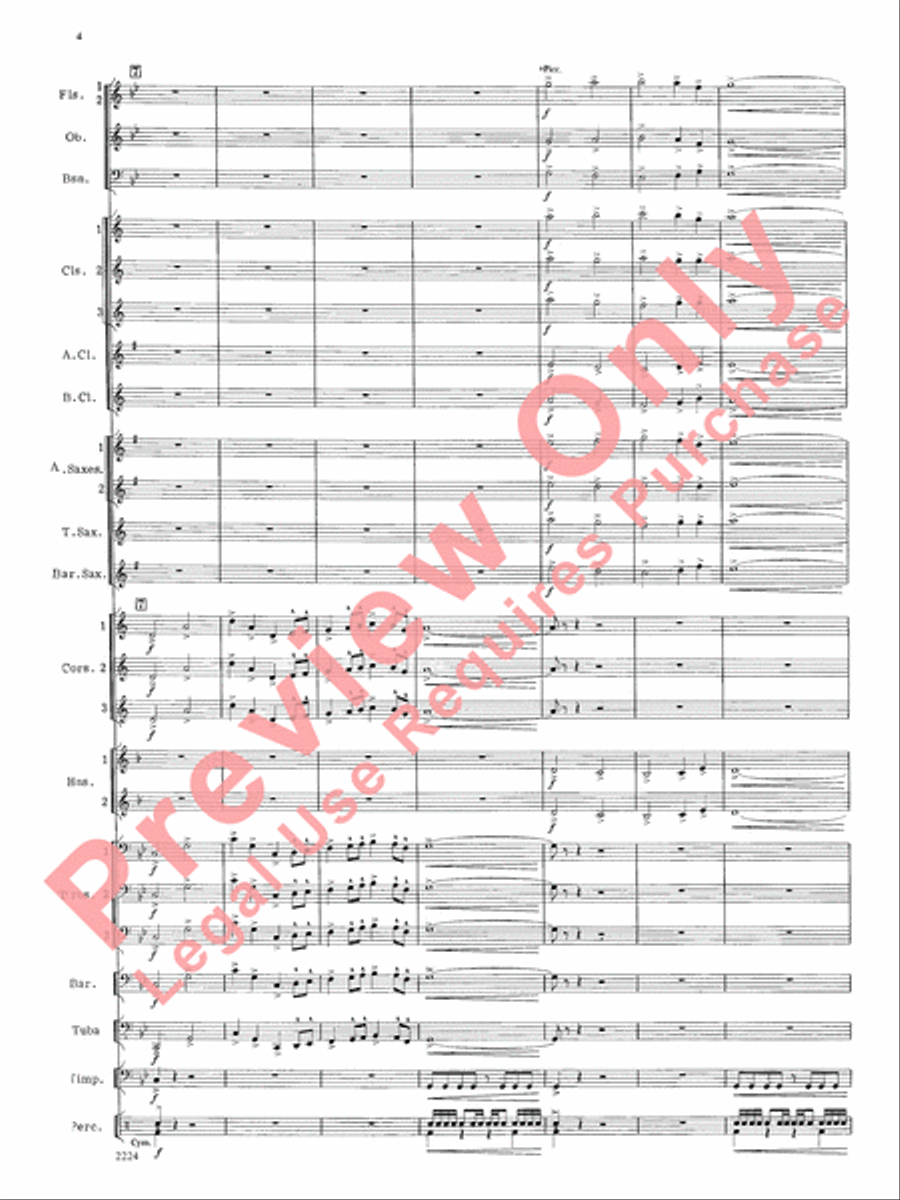 Flurry for Winds and Percussion Concert Band scores gallery preview page 5