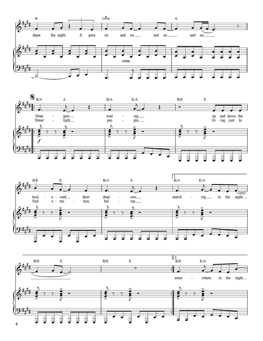 Don't Stop Believin' Acoustic Guitar scores gallery preview page 4
