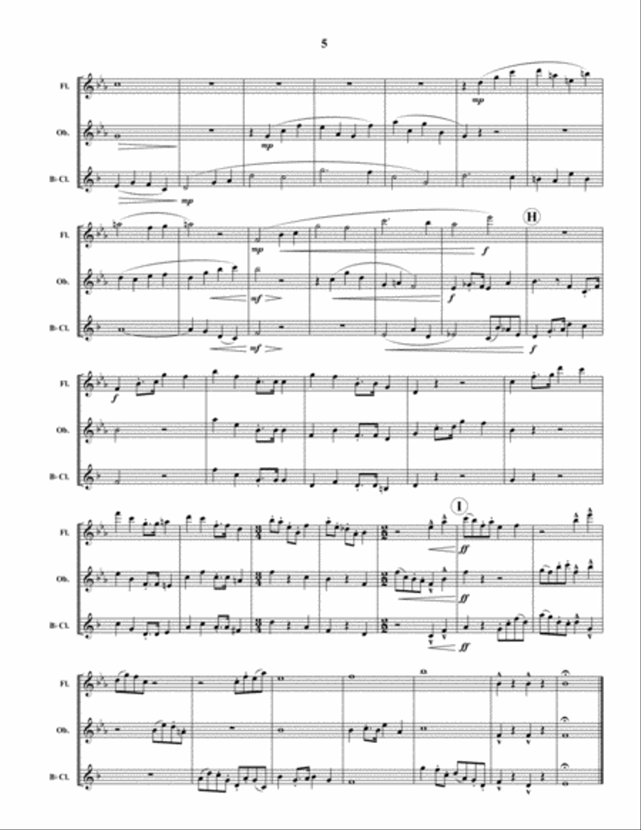 Trio Movement Trio Movement Woodwind Trio scores gallery preview page 6