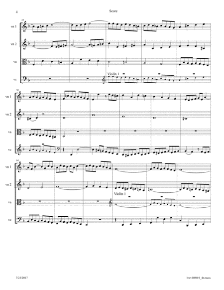 Bach: The Art of Fugue, BWV 1080 Fugue No. 9 arr. for String Quartet image number null