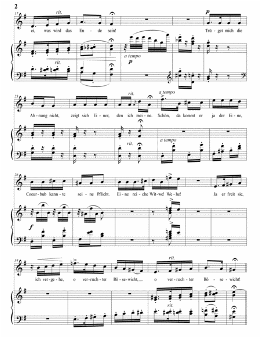 SCHUMANN: Die Kartenlegerin, Op. 31 no. 2 (transposed to G major) Voice scores gallery preview page 3