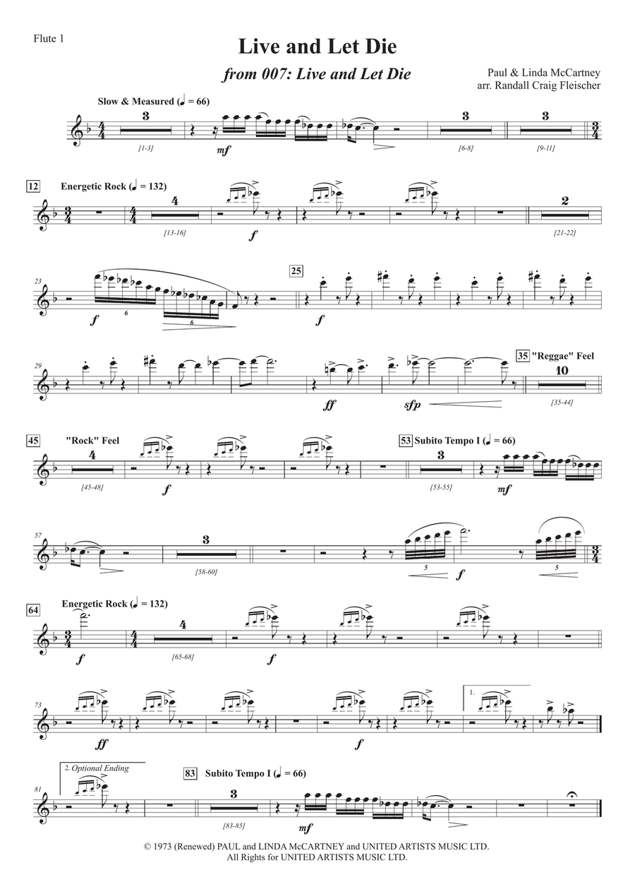 Live And Let Die Live And Let Die Full Orchestra scores gallery preview page 1
