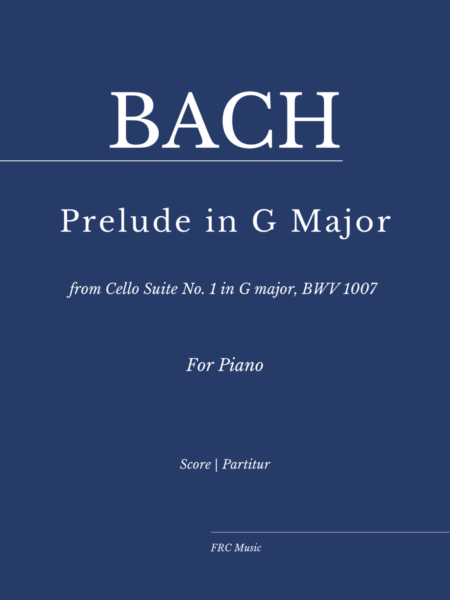 Prélude Suite Nº 1 in G Major (BWV 1007) for PIANO SOLO - as played by Víkingur Ólafsson image number null