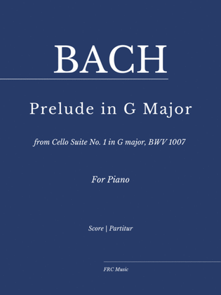 Book cover for Prélude Suite Nº 1 in G Major (BWV 1007) for PIANO SOLO - as played by Víkingur Ólafsson