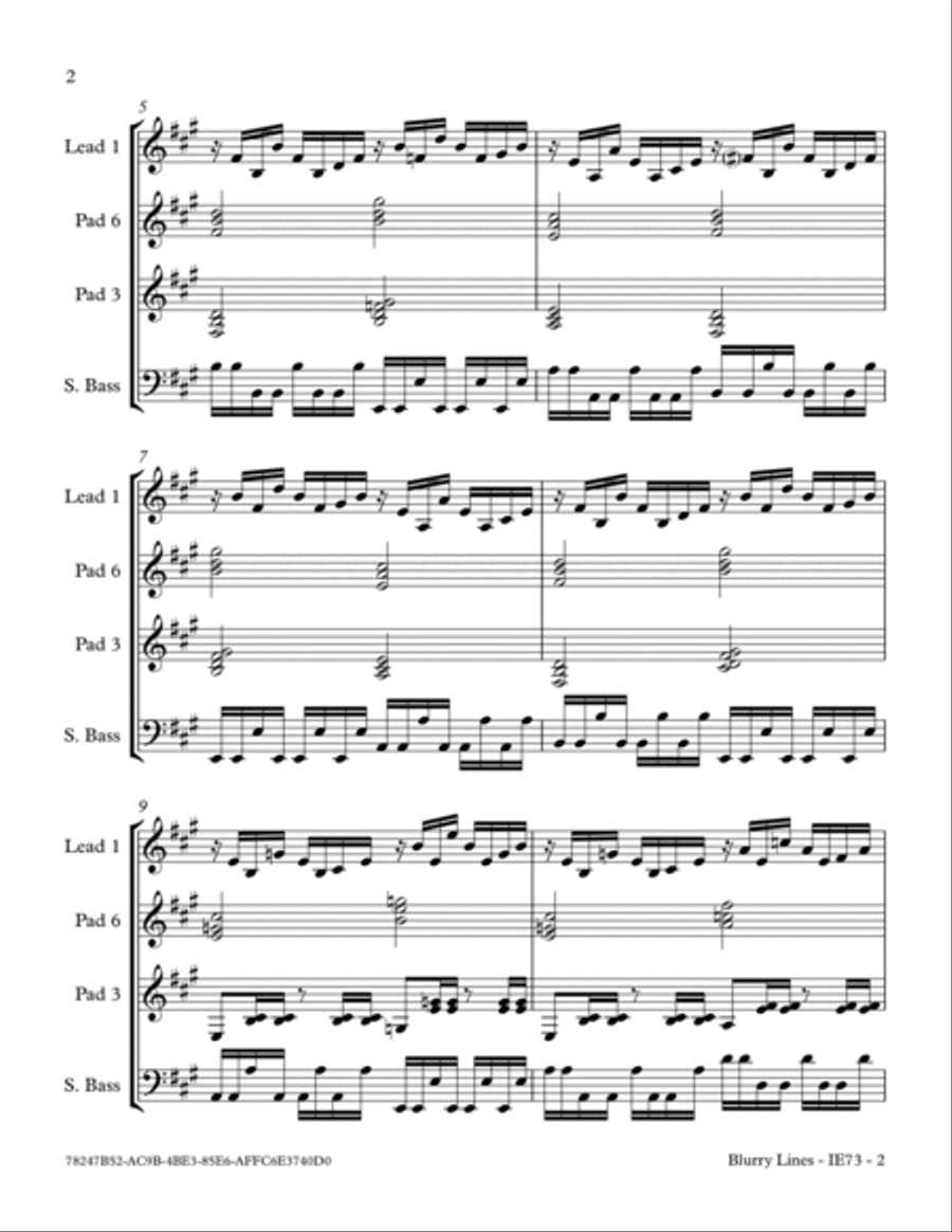 Blurry Lines Small Ensemble scores gallery preview page 2