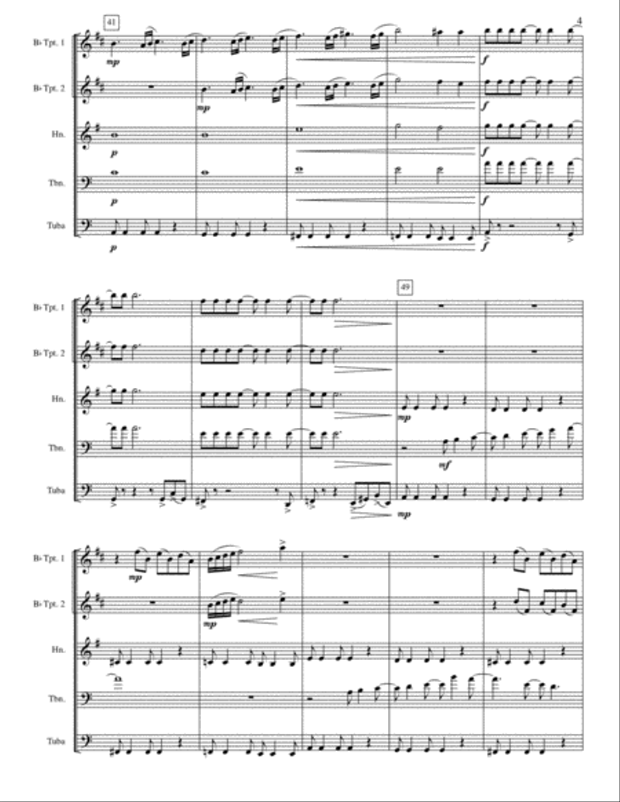 25 Or 6 To 4 25 Or 6 To 4 Brass Quintet scores gallery preview page 4