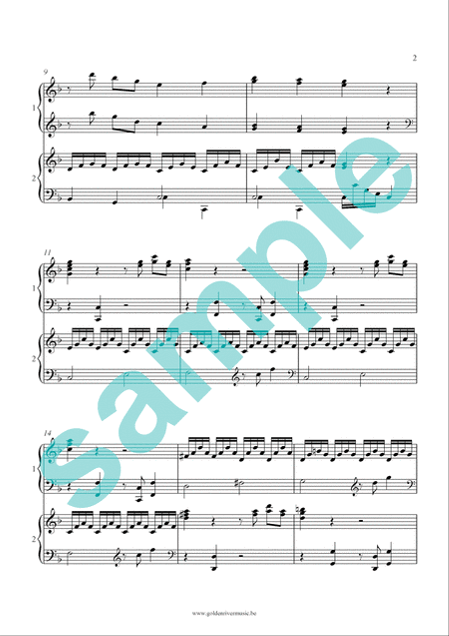 La Battaglia' for 2 harpsichordss Harpsichord scores gallery preview page 4