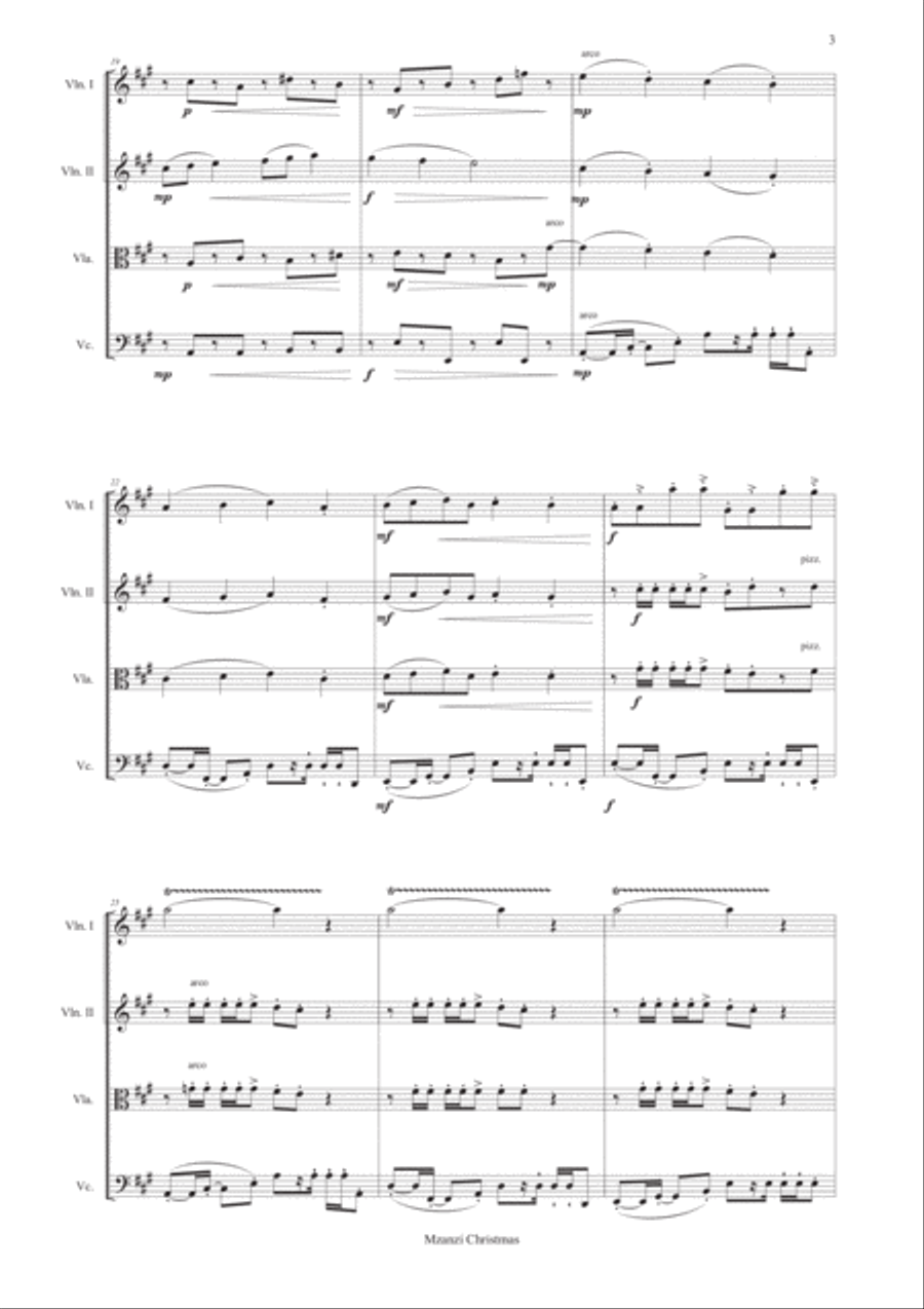 Mzanzi Christmas String Trio scores gallery preview page 3