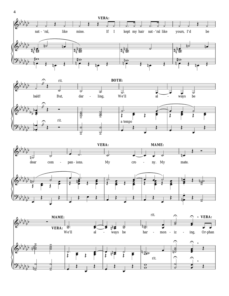 Bosom Buddies Bosom Buddies Piano, Vocal scores gallery preview page 4